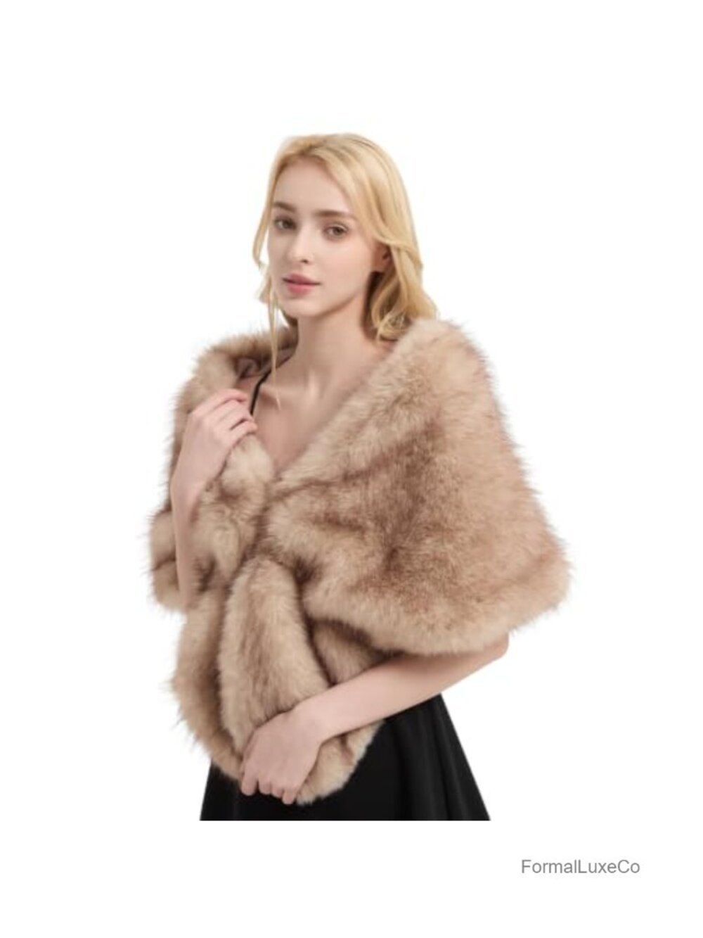 Faux Fur Shawl Fluffy Wrap Wedding Party